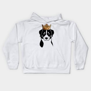 Appenzeller Sennenhund Dog King Queen Wearing Crown Kids Hoodie